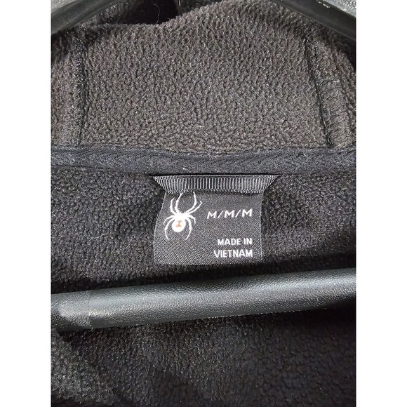 Spyder Pullover Hoodie Ghost Men's Racer 1/4 Zip Green/Black Size Medium - Picture 6 of 7